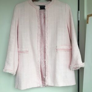 Zara M pale pink tweed coat